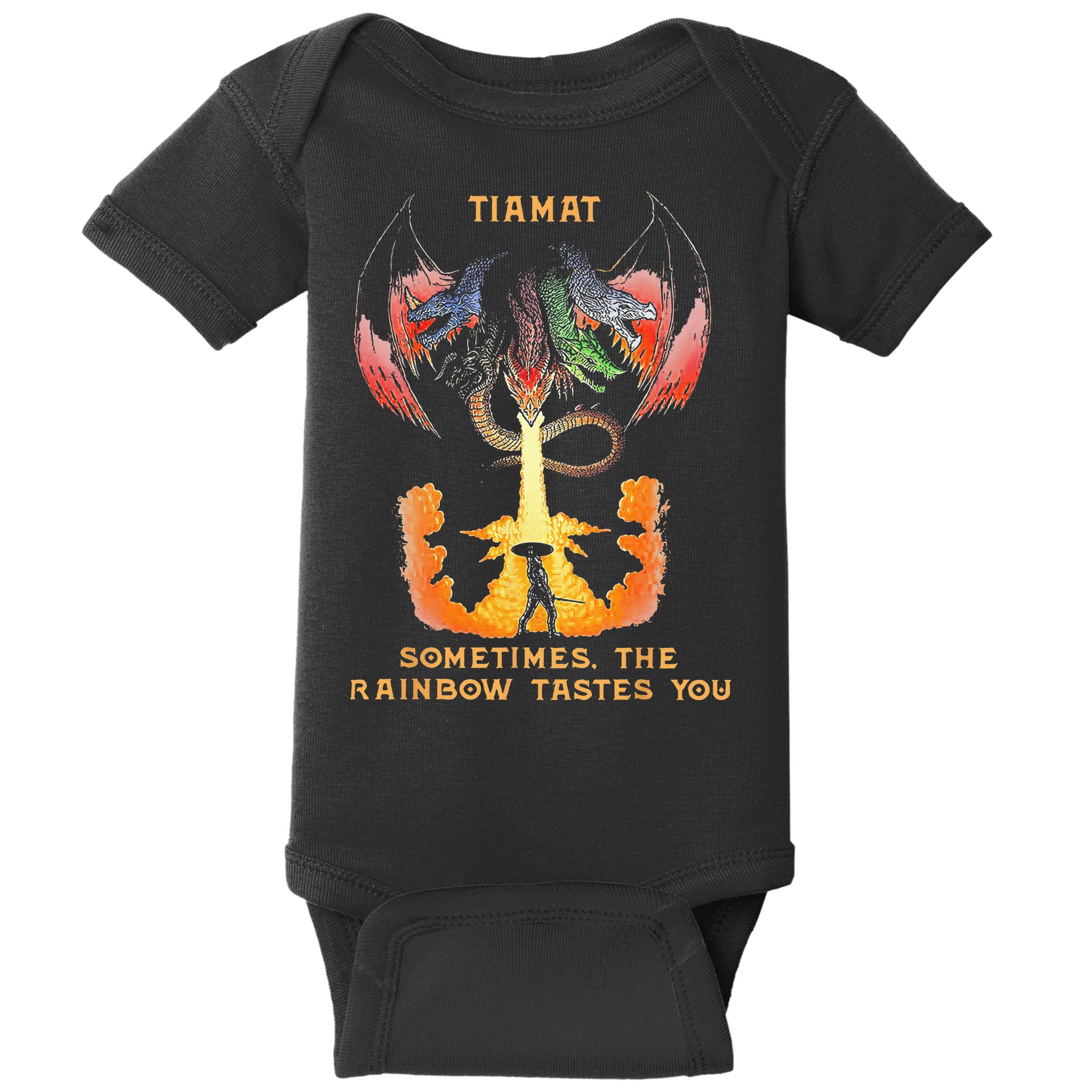 Dragon Tiamat Sometimes The Rainbow Tastes You Baby Bodysuit
