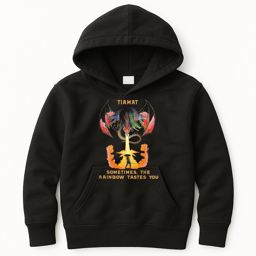 Dragon Tiamat Sometimes The Rainbow Tastes You Kids Hoodie