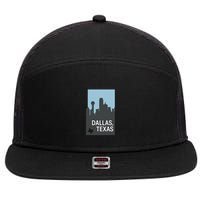 Dallas Texas Simple 7 Panel Mesh Trucker Snapback Hat
