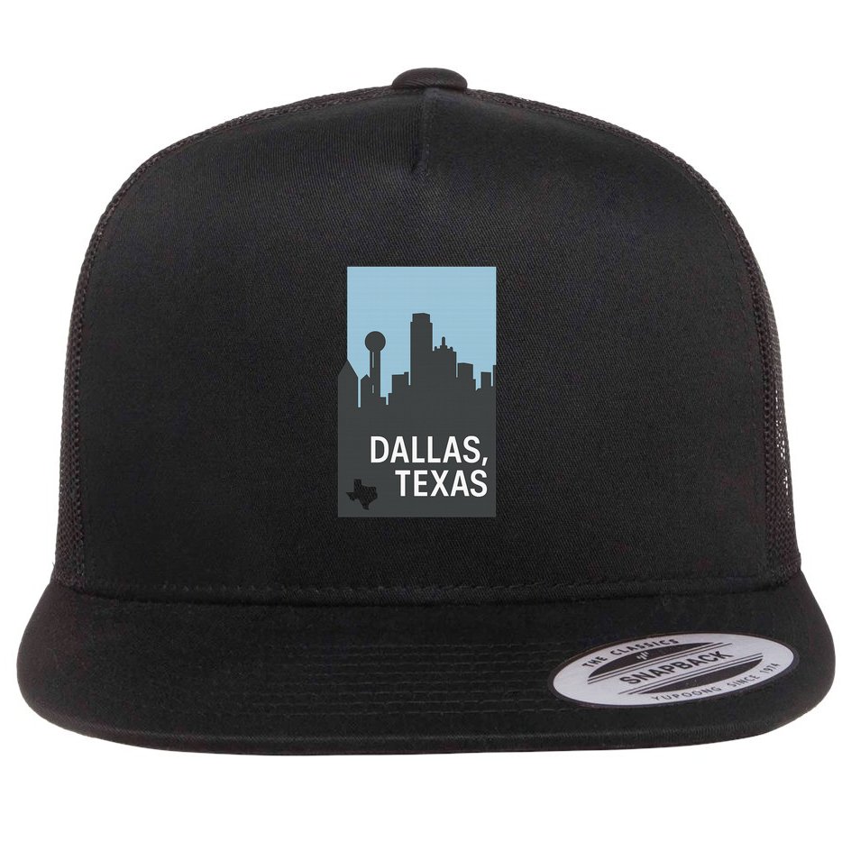 Dallas Texas Simple Flat Bill Trucker Hat