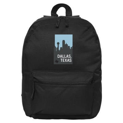 Dallas Texas Simple 16 in Basic Backpack