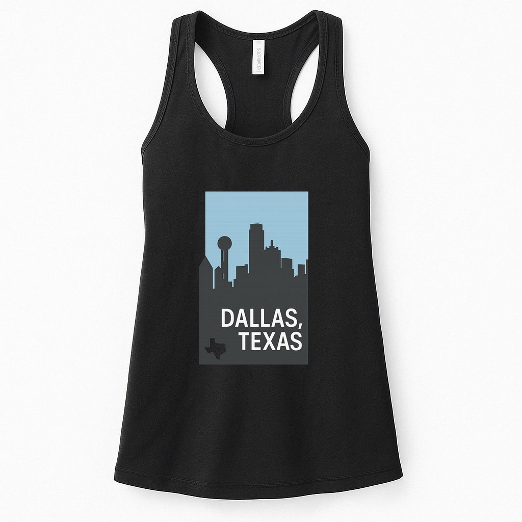 Dallas Texas Simple Womens Tank Top