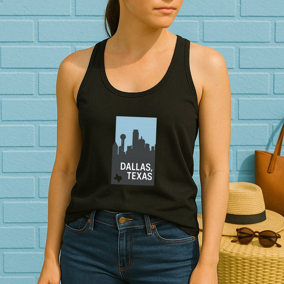 Dallas Texas Simple Womens Tank Top