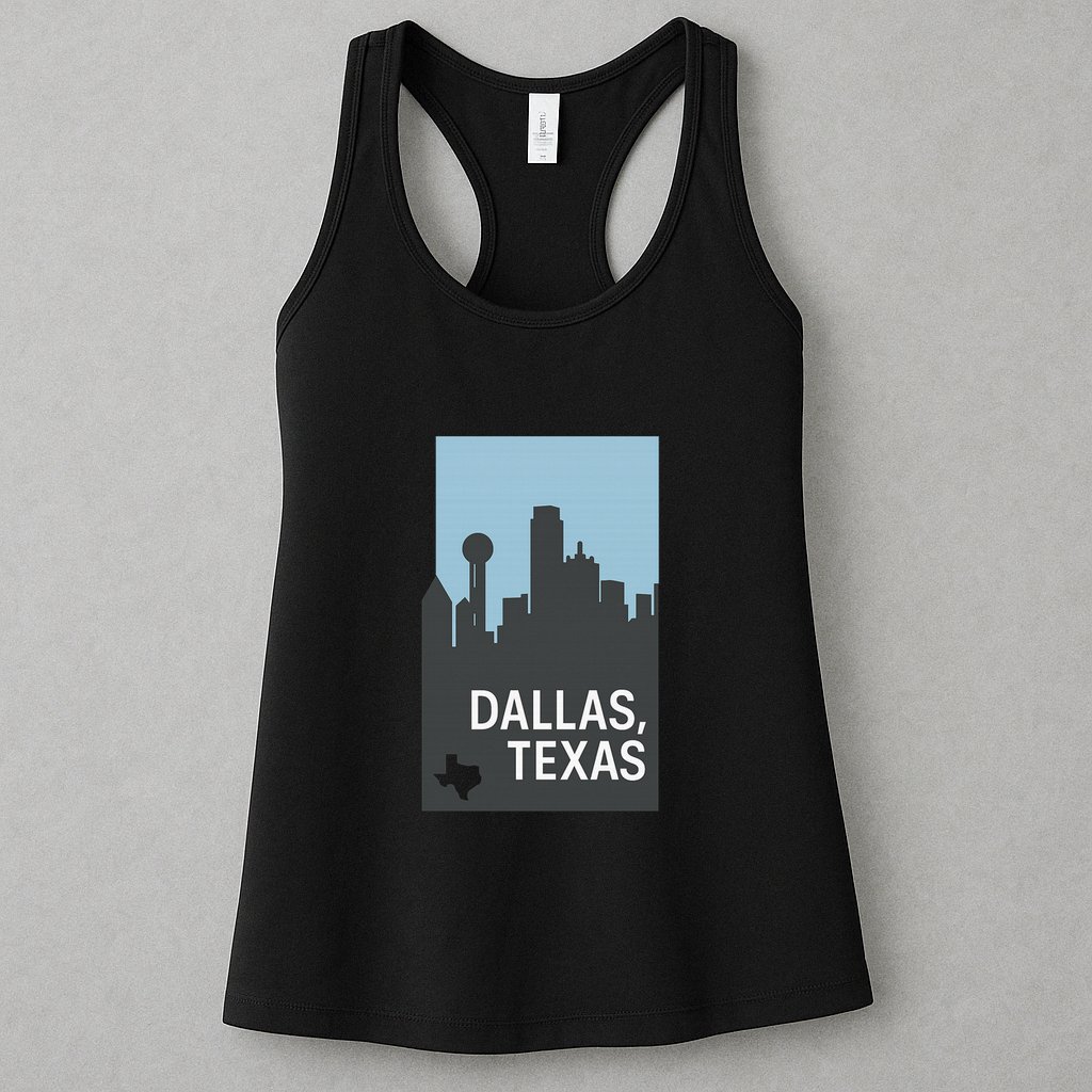 Dallas Texas Simple Womens Tank Top