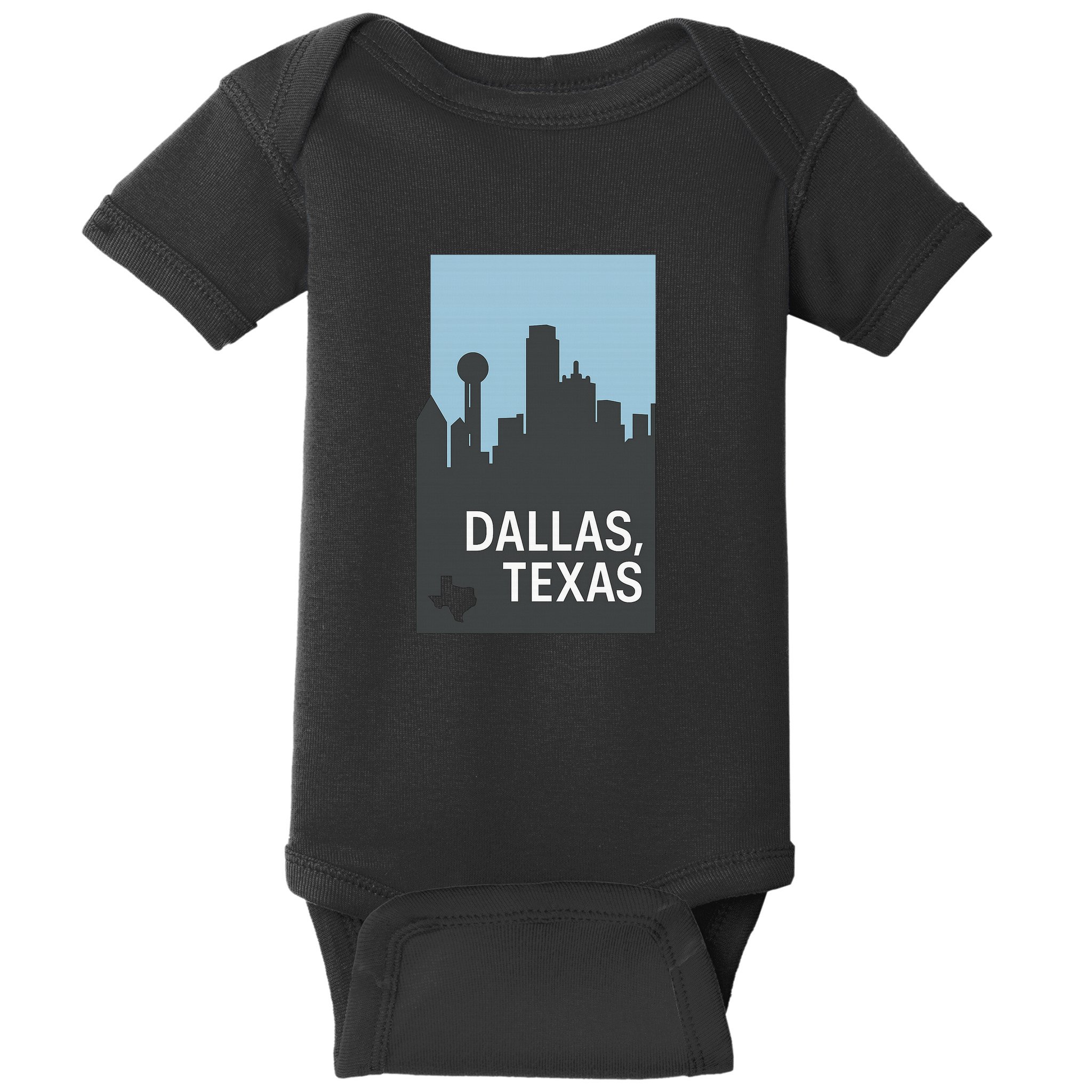 Dallas Texas Simple Baby Bodysuit