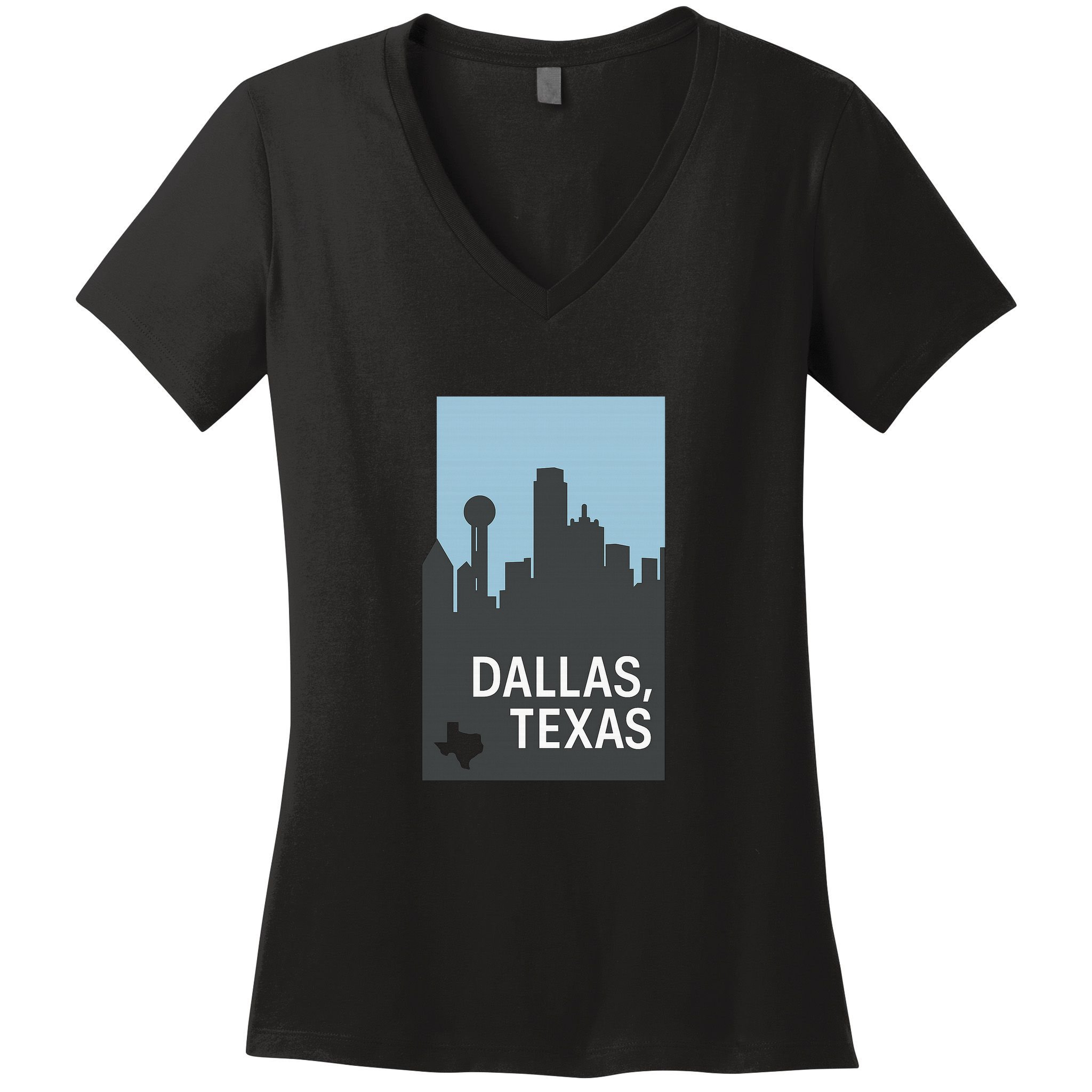Dallas Texas Simple Women's V-Neck T-Shirt