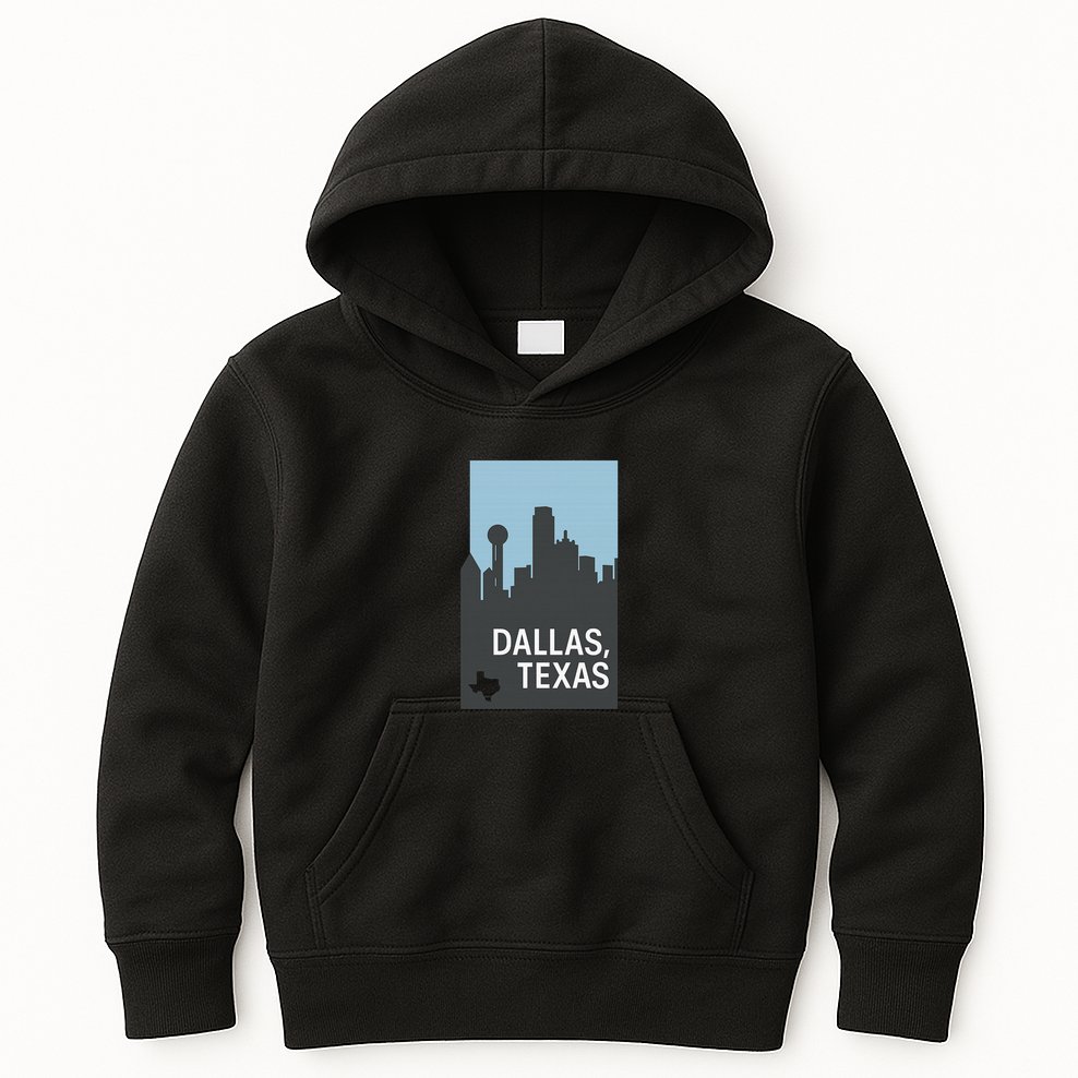 Dallas Texas Simple Kids Hoodie