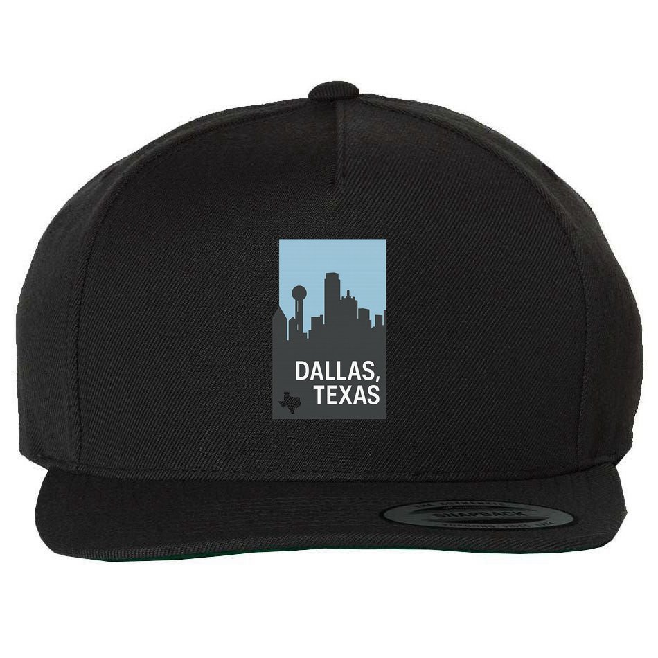 Dallas Texas Simple Wool Snapback Cap