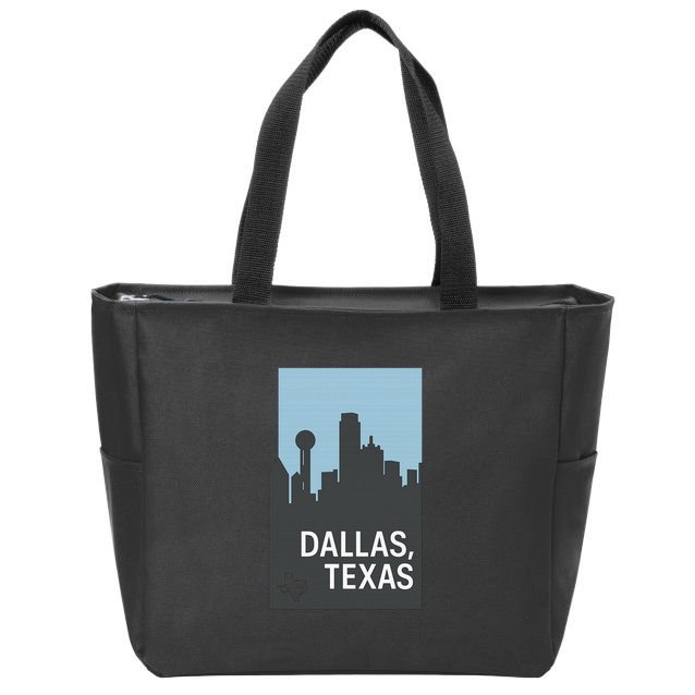 Dallas Texas Simple Zip Tote Bag