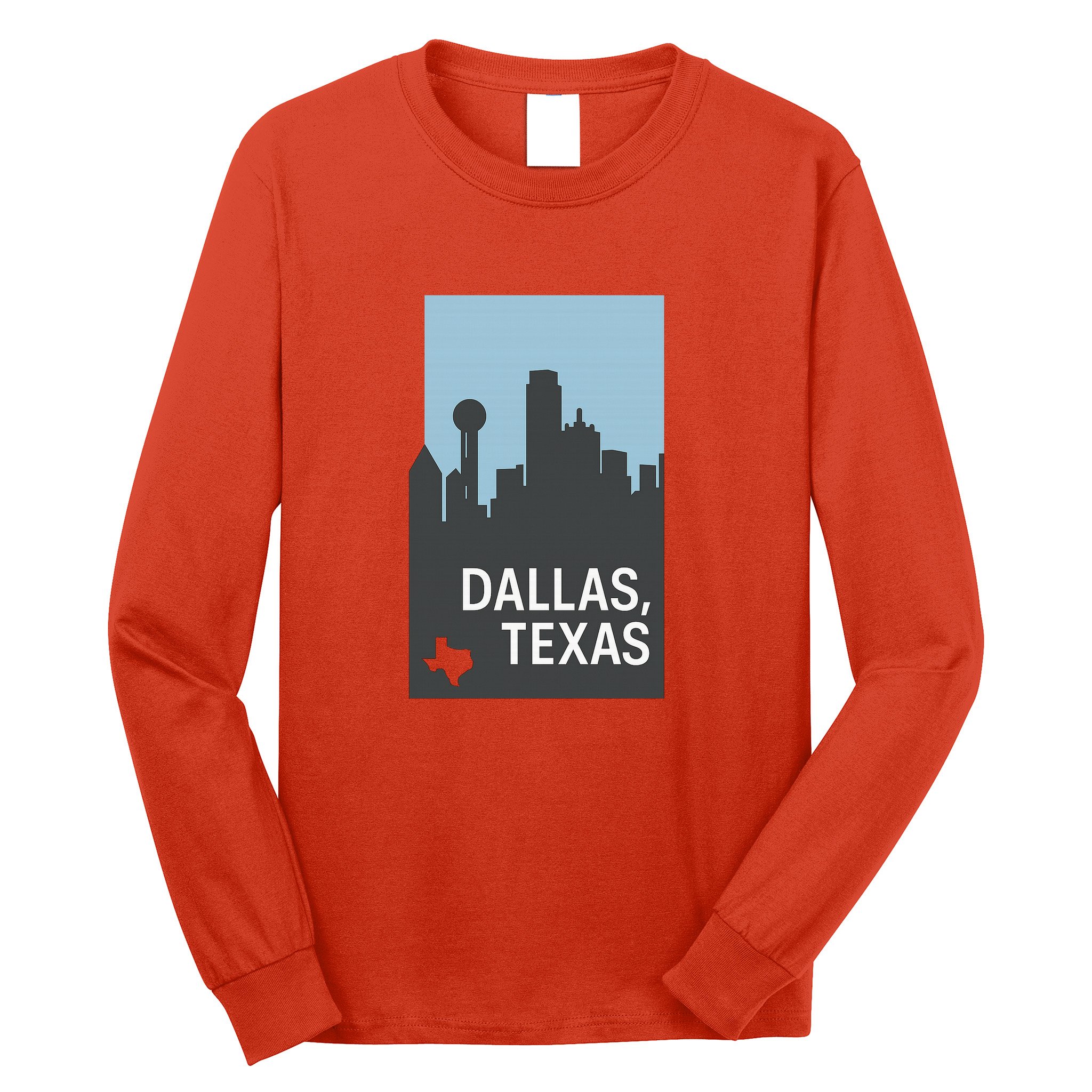 Dallas Texas Simple Long Sleeve Shirt