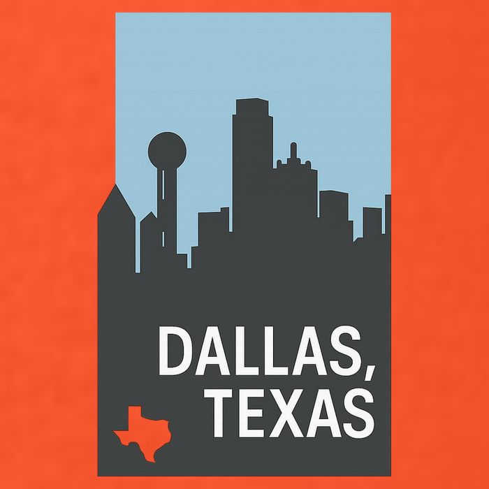 Dallas Texas Simple Button