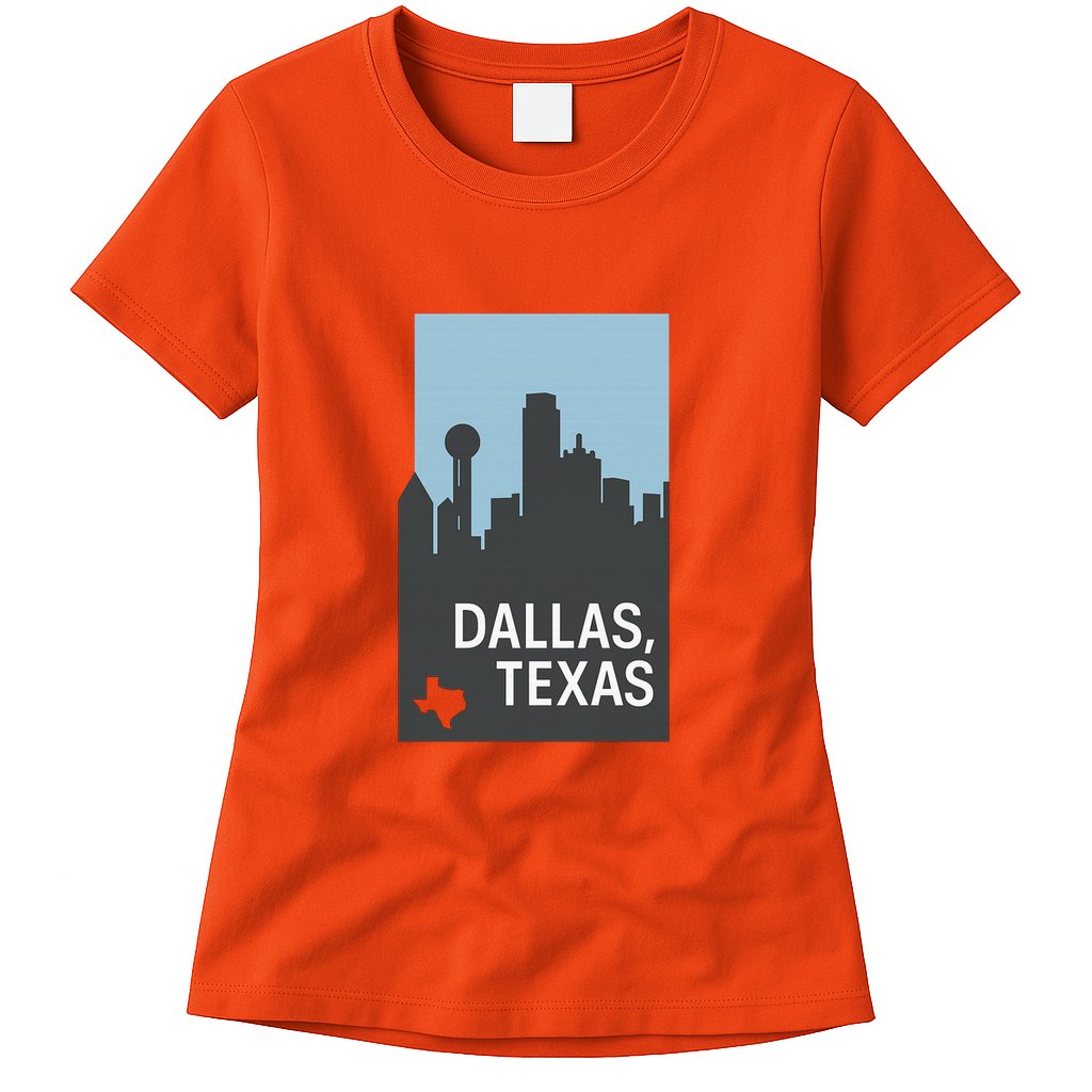 Dallas Texas Simple Womens T-Shirt