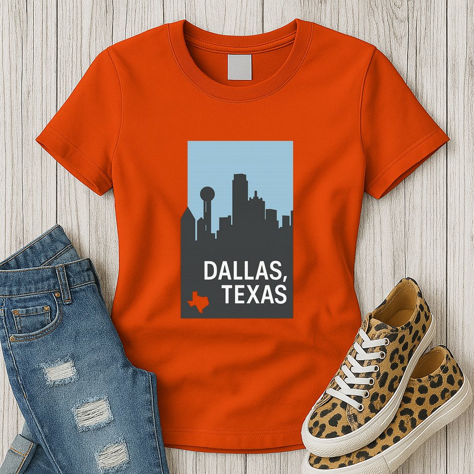 Dallas Texas Simple Womens T-Shirt