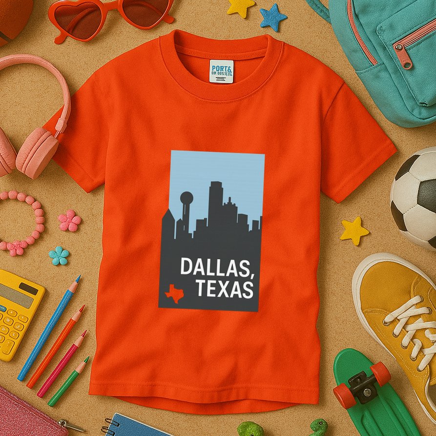 Dallas Texas Simple Kids T-Shirt