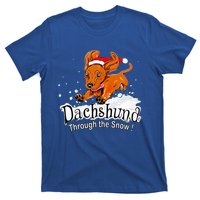 Dachshund Through Snow Funny Dachshund Christmas Funny Gift T-Shirt