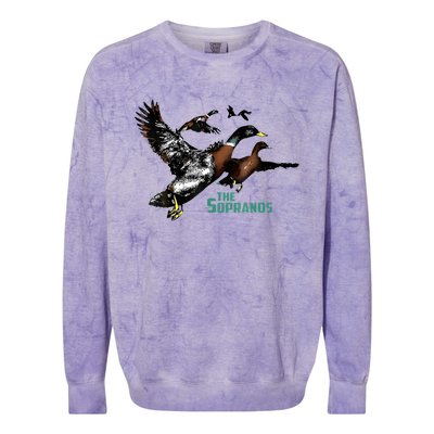 Ducks The Sopranos Do You Feel Depressed The Duck Left I Colorblast Crewneck Sweatshirt