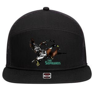 Ducks The Sopranos Do You Feel Depressed The Duck Left I 7 Panel Mesh Trucker Snapback Hat