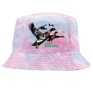 Ducks The Sopranos Do You Feel Depressed The Duck Left I Tie-Dyed Bucket Hat