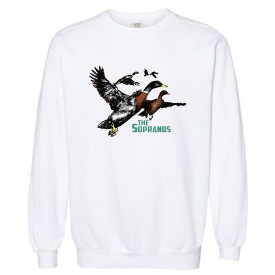 Ducks The Sopranos Do You Feel Depressed The Duck Left I Garment-Dyed Sweatshirt