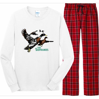 Ducks The Sopranos Do You Feel Depressed The Duck Left I Long Sleeve Pajama Set