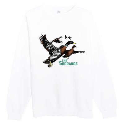 Ducks The Sopranos Do You Feel Depressed The Duck Left I Premium Crewneck Sweatshirt