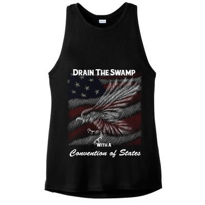 Drain The Swamp With A Convention Of States Ladies PosiCharge Tri-Blend Wicking Tank