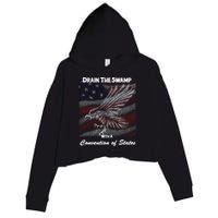 Drain The Swamp With A Convention Of States Crop Fleece Hoodie