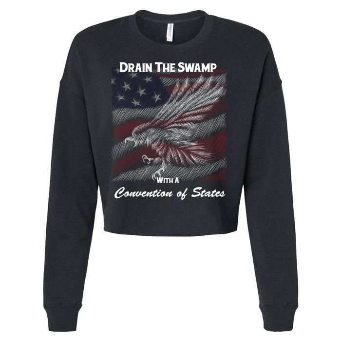 Drain The Swamp With A Convention Of States Cropped Pullover Crew