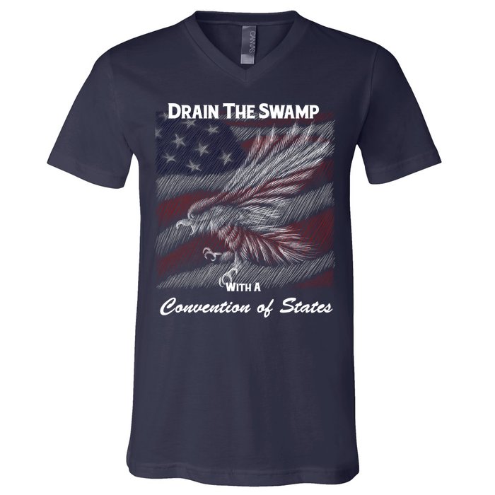 Drain The Swamp With A Convention Of States V-Neck T-Shirt