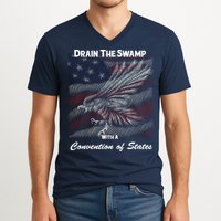 Drain The Swamp With A Convention Of States V-Neck T-Shirt