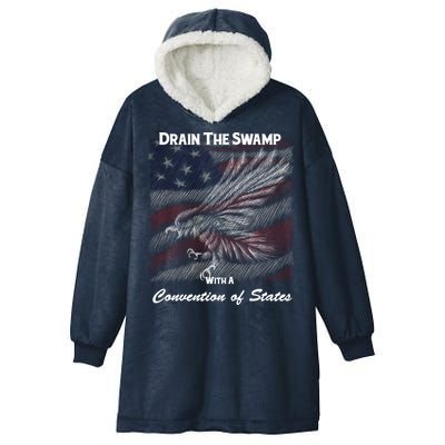 Drain The Swamp With A Convention Of States Hooded Wearable Blanket