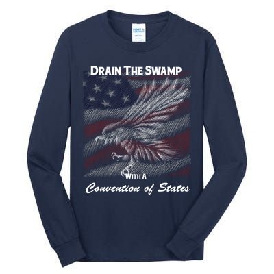 Drain The Swamp With A Convention Of States Tall Long Sleeve T-Shirt