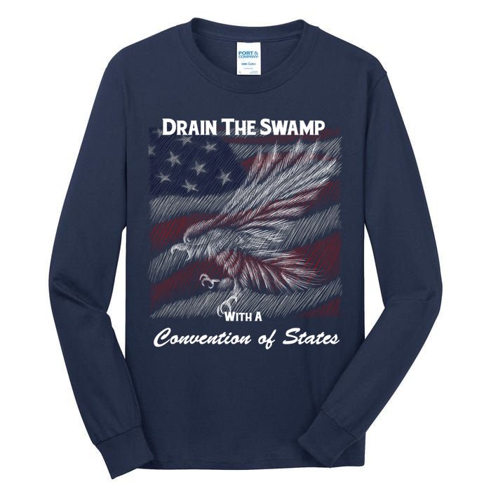 Drain The Swamp With A Convention Of States Tall Long Sleeve T-Shirt