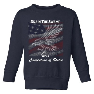 Drain The Swamp With A Convention Of States Toddler Sweatshirt
