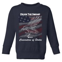 Drain The Swamp With A Convention Of States Toddler Sweatshirt