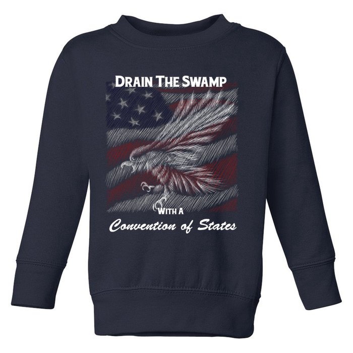 Drain The Swamp With A Convention Of States Toddler Sweatshirt