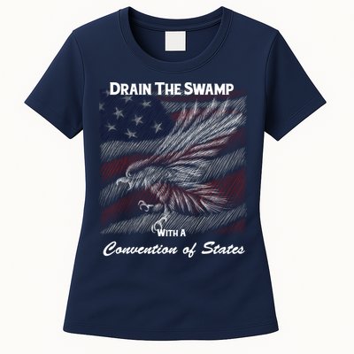 Drain The Swamp With A Convention Of States Womens T-Shirt