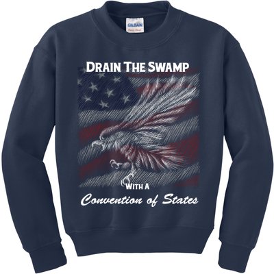 Drain The Swamp With A Convention Of States Kids Sweatshirt
