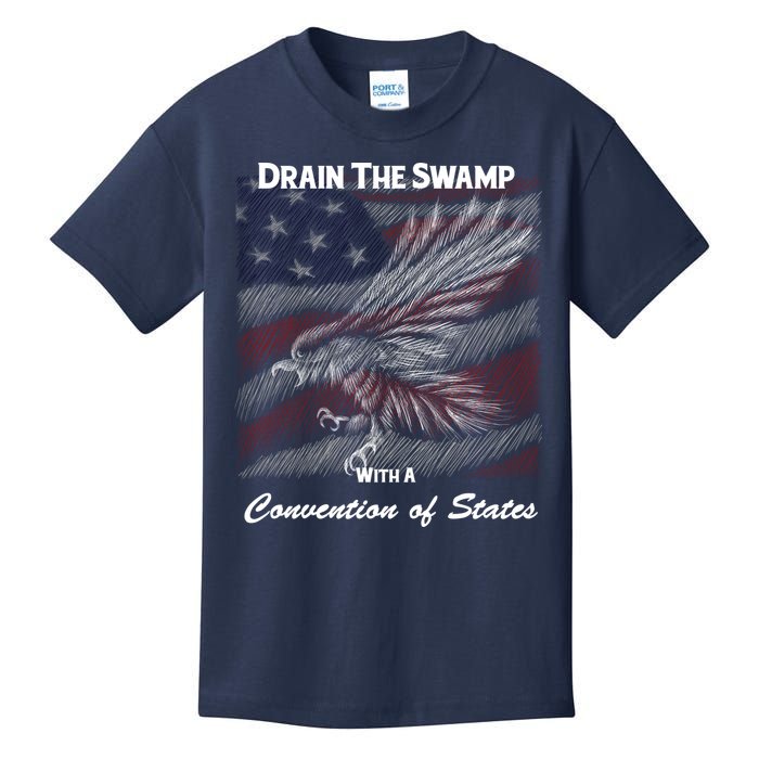 Drain The Swamp With A Convention Of States Kids T-Shirt