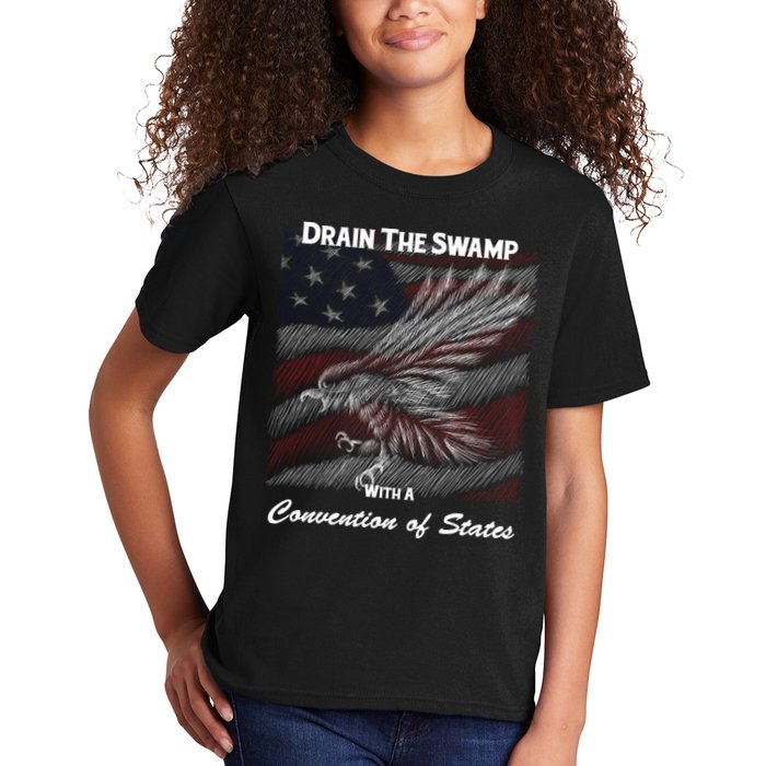 Drain The Swamp With A Convention Of States Kids T-Shirt