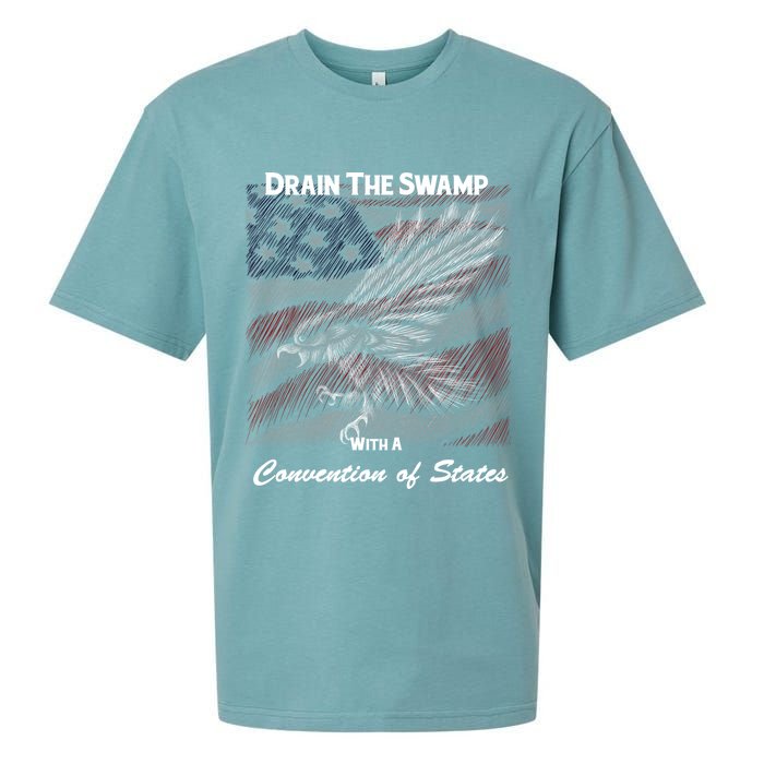 Drain The Swamp With A Convention Of States Sueded Cloud Jersey T-Shirt