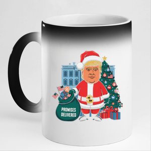 Donald Trump Santa – Promises Delivered Christmas 11oz Black Color Changing Mug