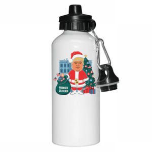 Donald Trump Santa – Promises Delivered Christmas Aluminum Water Bottle