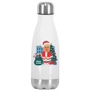 Donald Trump Santa – Promises Delivered Christmas Stainless Steel Insulated Water Bottle