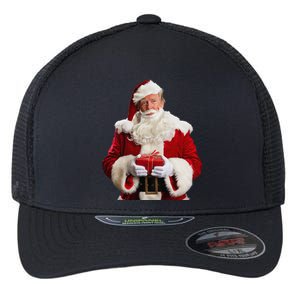 Donald Trump Santa Claus Christmas Xmas Usa President Flexfit Unipanel Trucker Cap