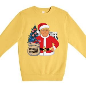 Donald Trump Santa – Patriotic Christmas Promises Delivered Premium Crewneck Sweatshirt