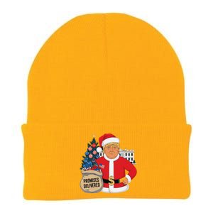 Donald Trump Santa – Patriotic Christmas Promises Delivered Knit Cap Winter Beanie