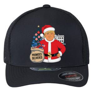 Donald Trump Santa – Patriotic Christmas Promises Delivered Flexfit Unipanel Trucker Cap