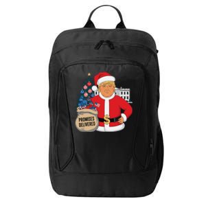 Donald Trump Santa – Patriotic Christmas Promises Delivered City Backpack