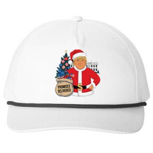 Donald Trump Santa – Patriotic Christmas Promises Delivered Snapback Five-Panel Rope Hat